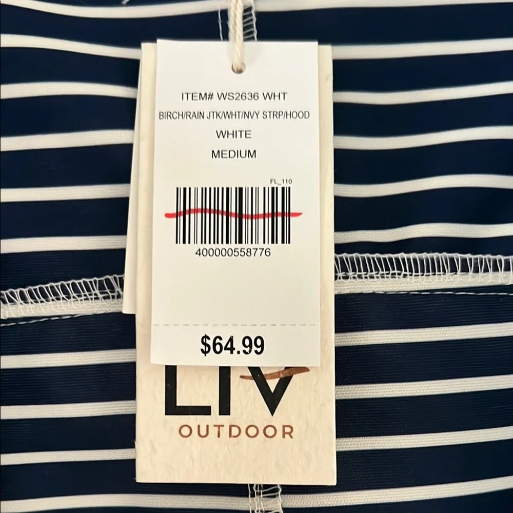 LIV Outdoor Women's Striped Gray All Weather Jacket - Picture 2 of 7